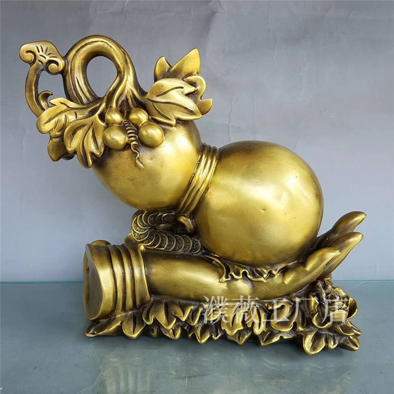 黃銅佛手葫蘆擺件 傳統與現代交融的家居藝術